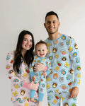Cute Passover Characters Bamboo Men's Pajama Set
