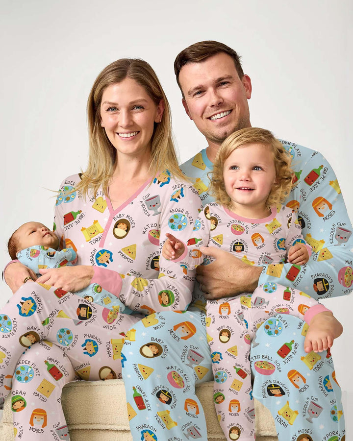 Cute Passover Characters Bamboo Women Pajama Set