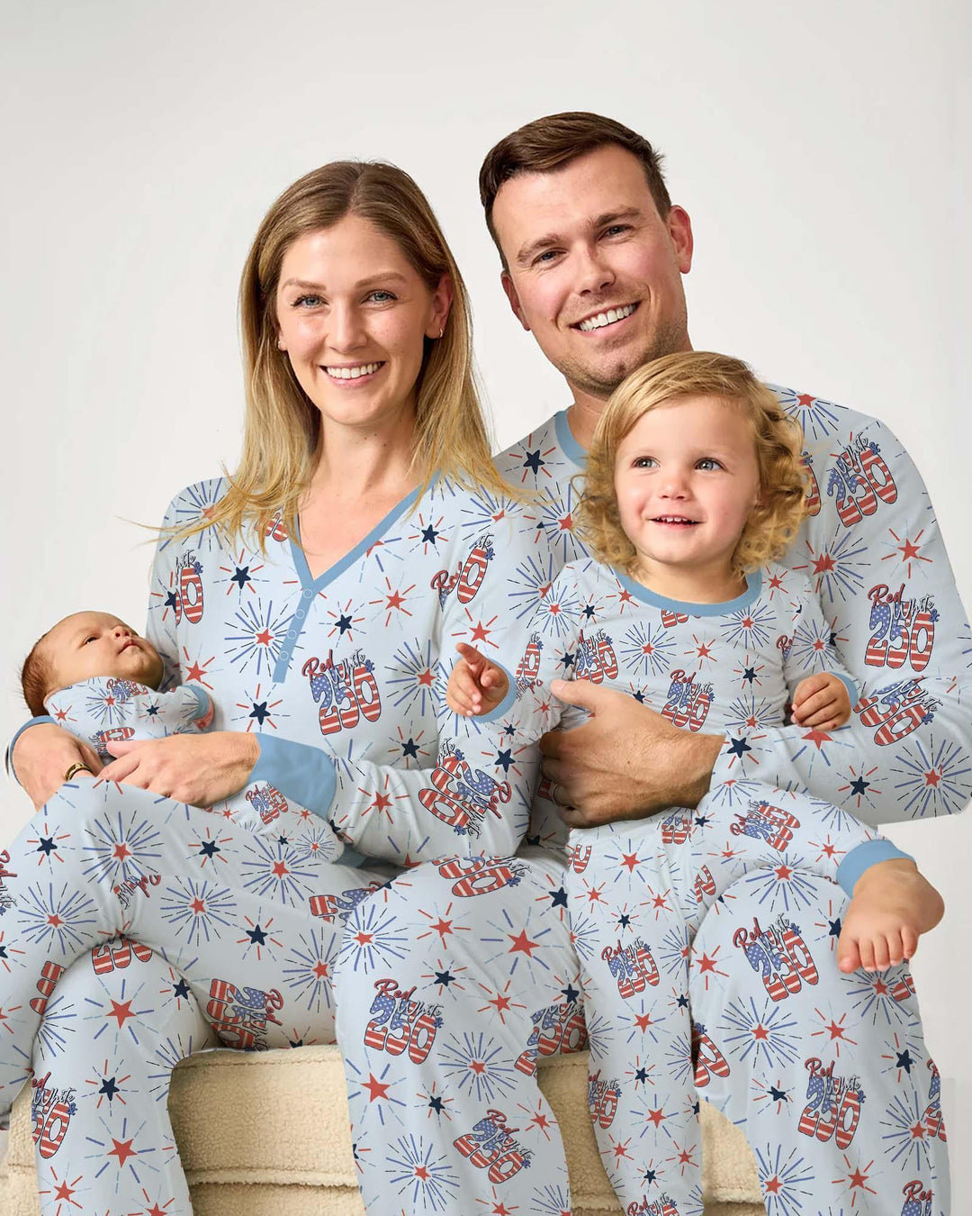 Red White and 250th Anniversary Bamboo Men's Pajama Set