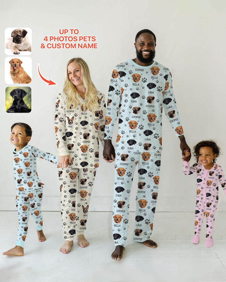Custom Dog Photo With Paw Bamboo Convertible Zippy
