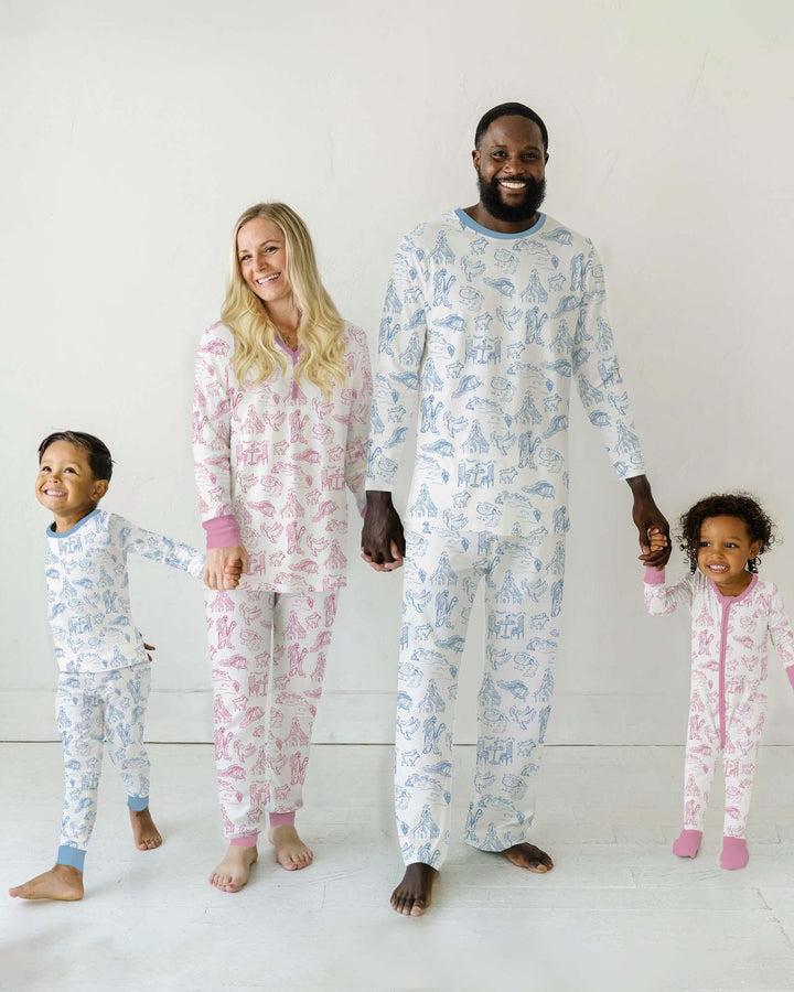 Psalm 23 Sketch Bamboo Two Piece Long Sleeve Pajama Set