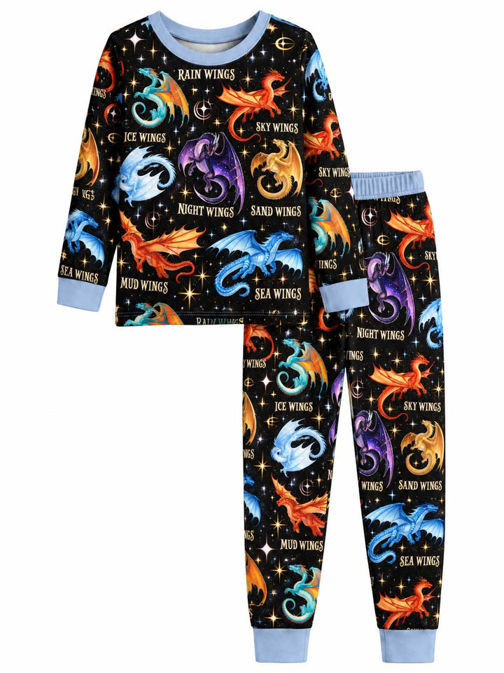 Fantasy Dragon Wings Bamboo Two Piece Long Sleeve Pajama Set