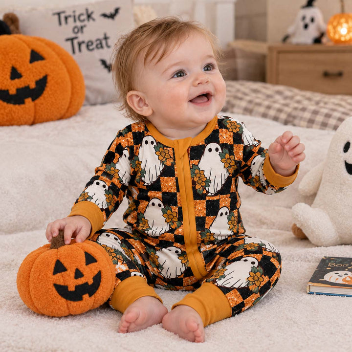 Floral Ghosts Halloween Bamboo Convertible Zippy