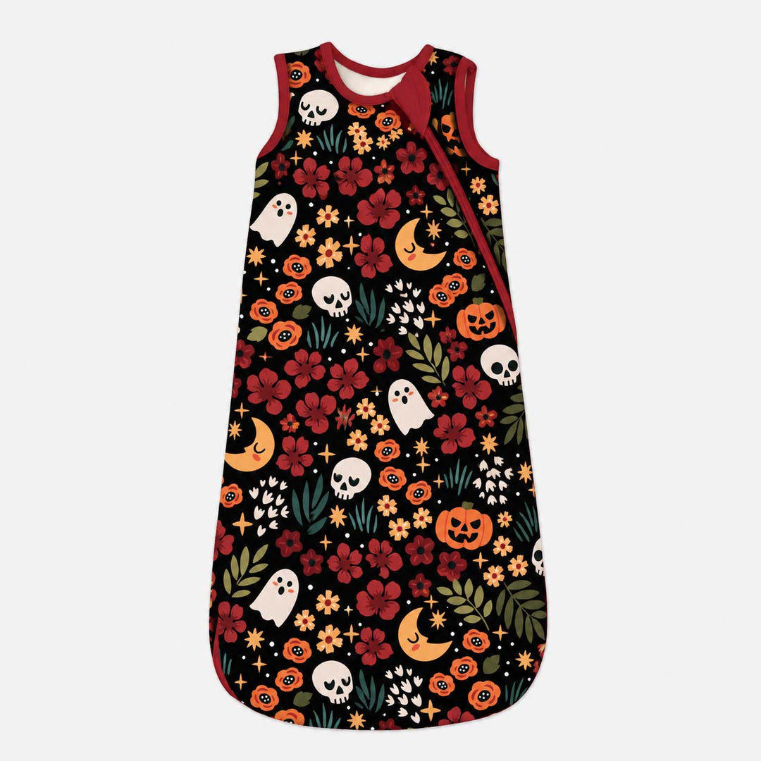 Floral Halloween Night Bamboo Sleep Bag