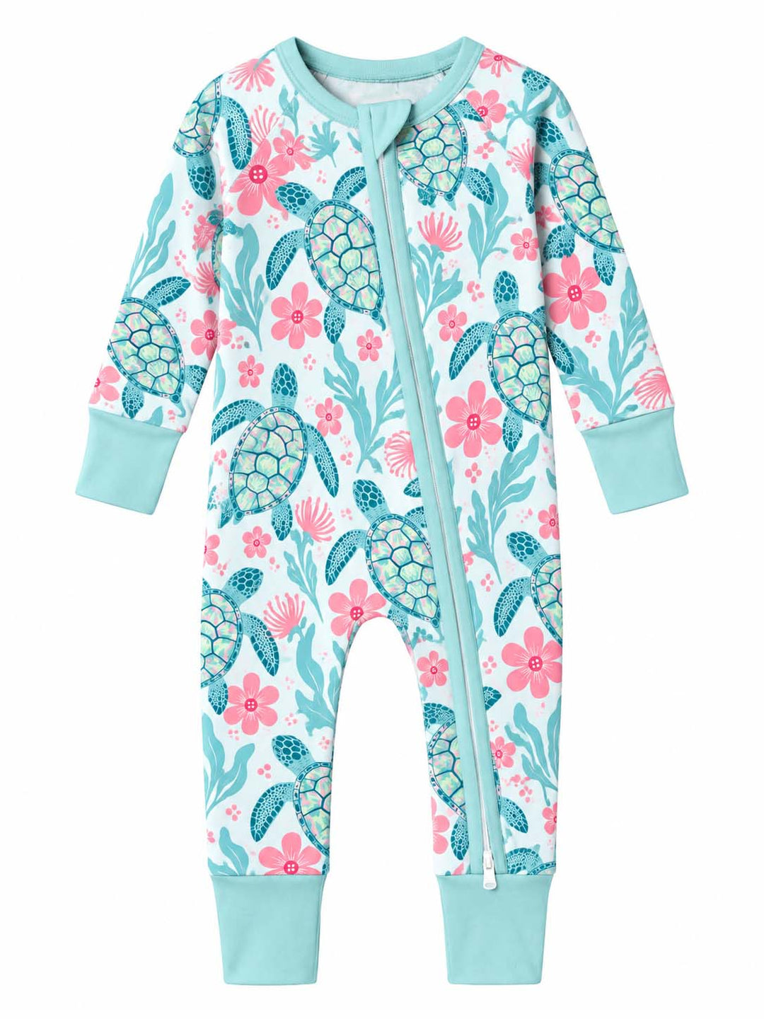 Floral Ocean Turtle Bamboo Convertible Zippy