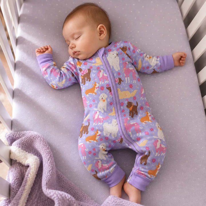 Floral Puppy Friends Bamboo Convertible Zippy