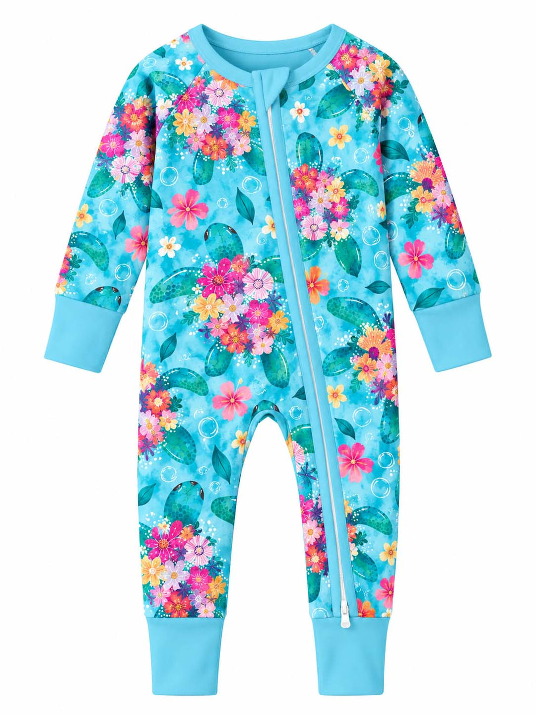 Floral Sea Turtle Bamboo Convertible Zippy
