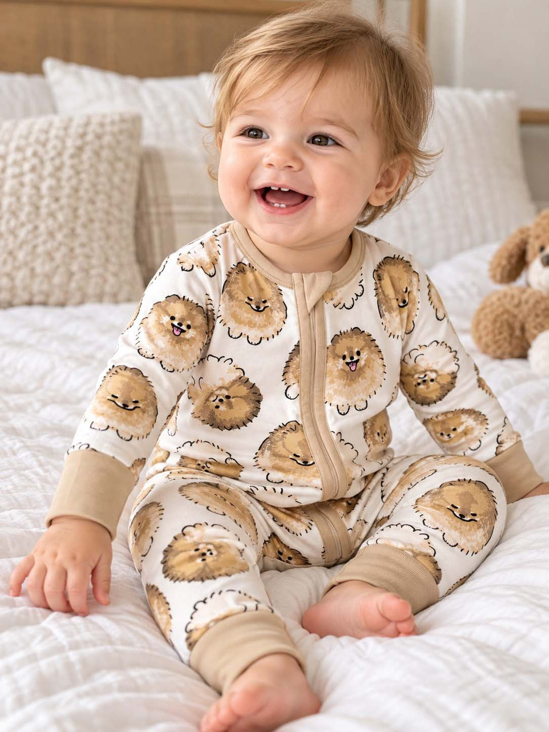 Fluffy Pomeranian Faces Bamboo Convertible Zippy