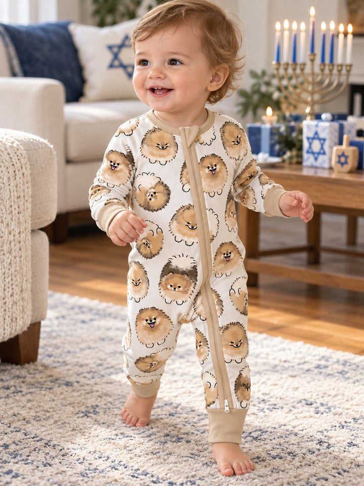 Fluffy Pomeranian Faces Bamboo Convertible Zippy