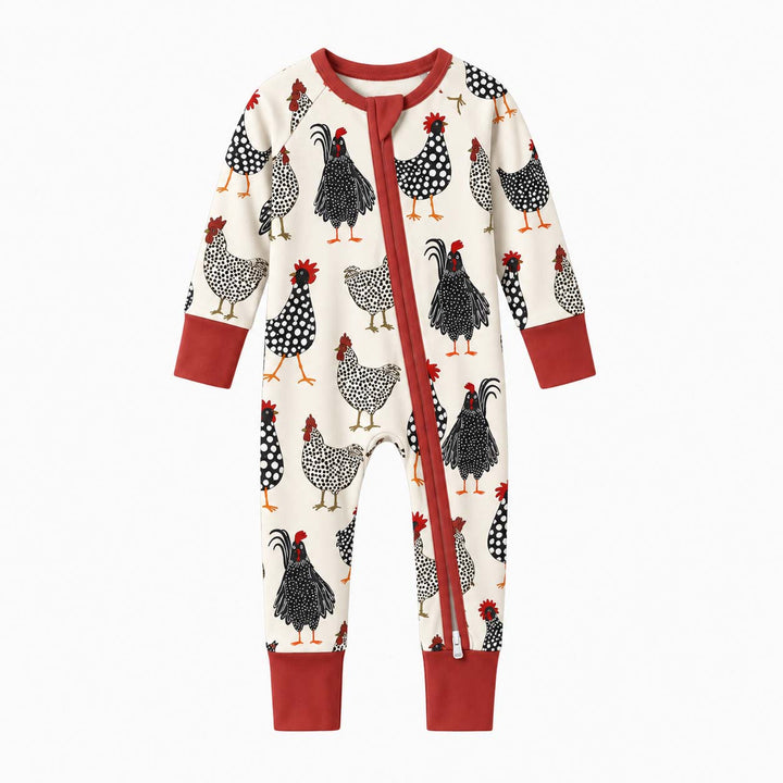 Folk Art Chickens Bamboo Convertible Zippy
