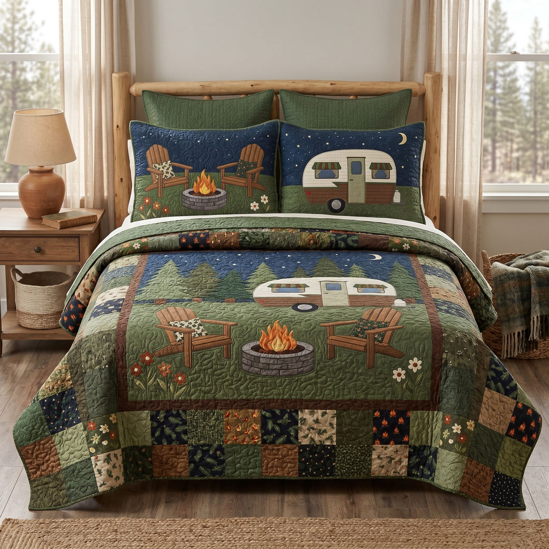Forest Camp Bamboo Quilt Bedding Set