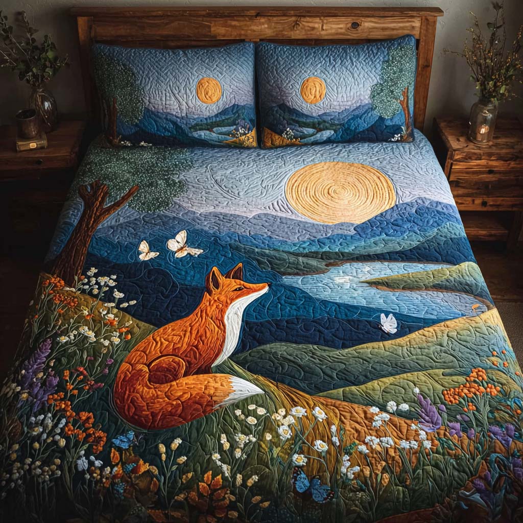 Fox Cottage Bamboo Quilt Bedding Set
