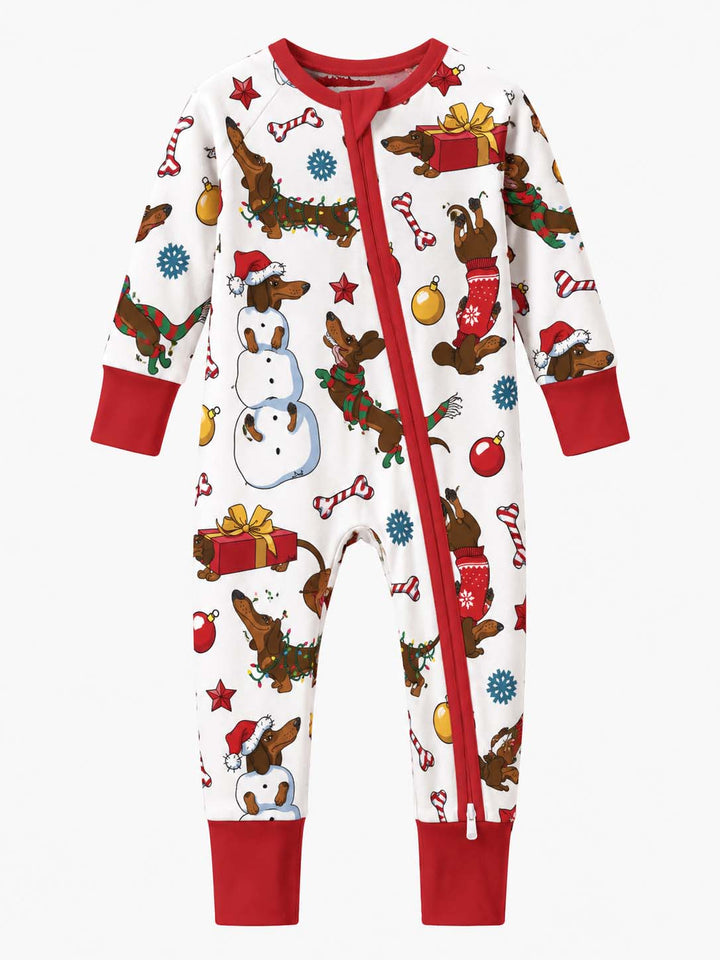 Funny Dachshund Christmas Adventures Bamboo Convertible Zippy