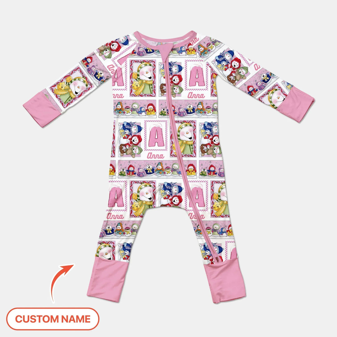 Frosty Friends Custom Name Bamboo Convertible Zippy