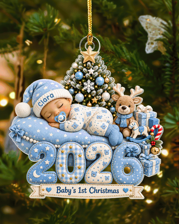 Personalized Baby's 1st Christmas Acrylic Ornament