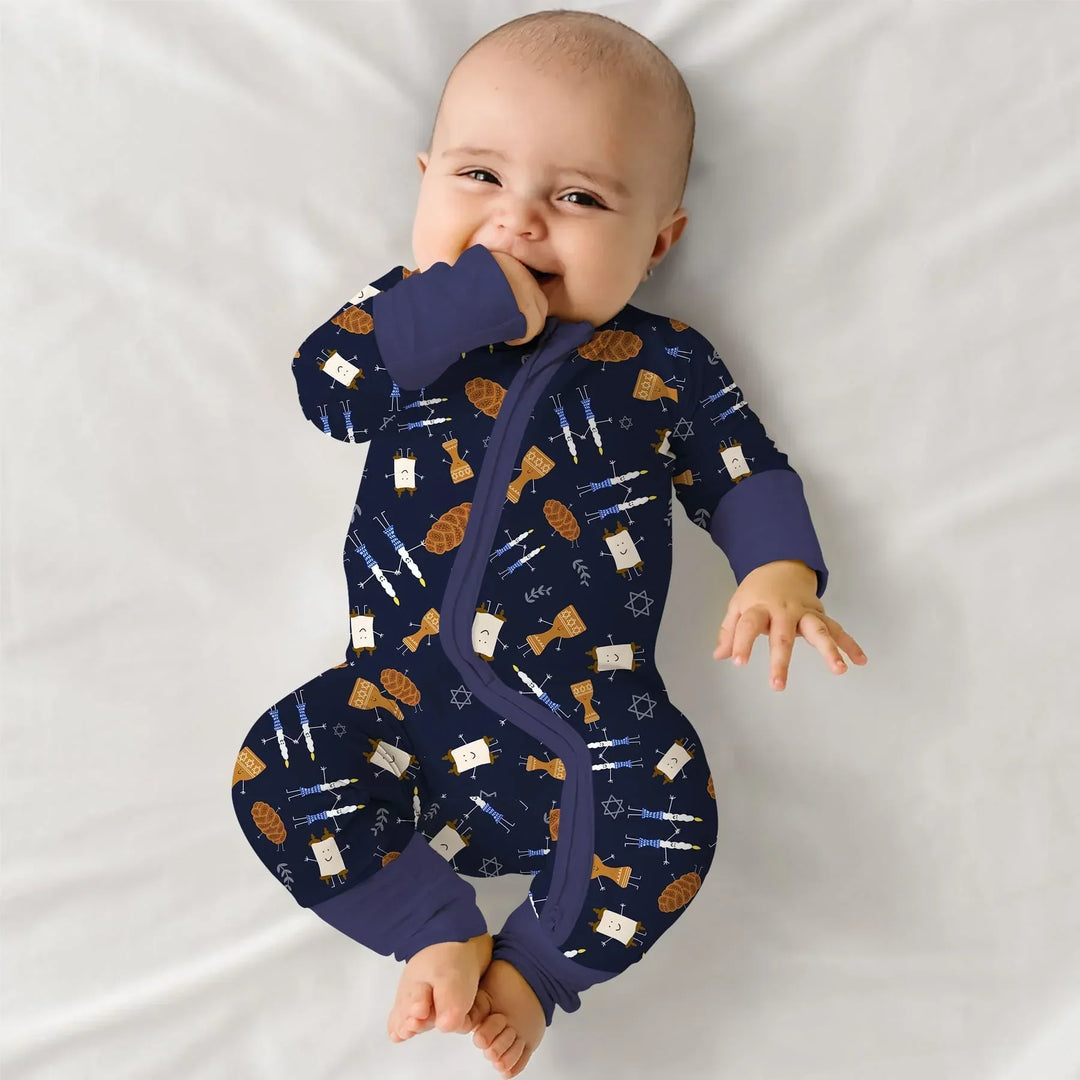 Shabbat Shalom Family Matching Bamboo Convertible Zippy