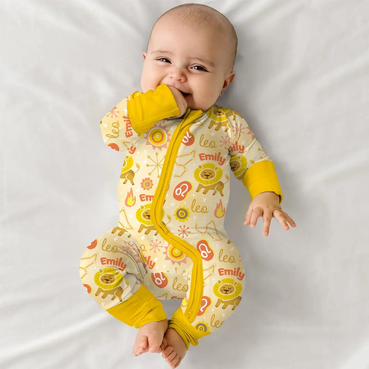 Custom Name Zodiac Leo Bamboo Convertible Zippy