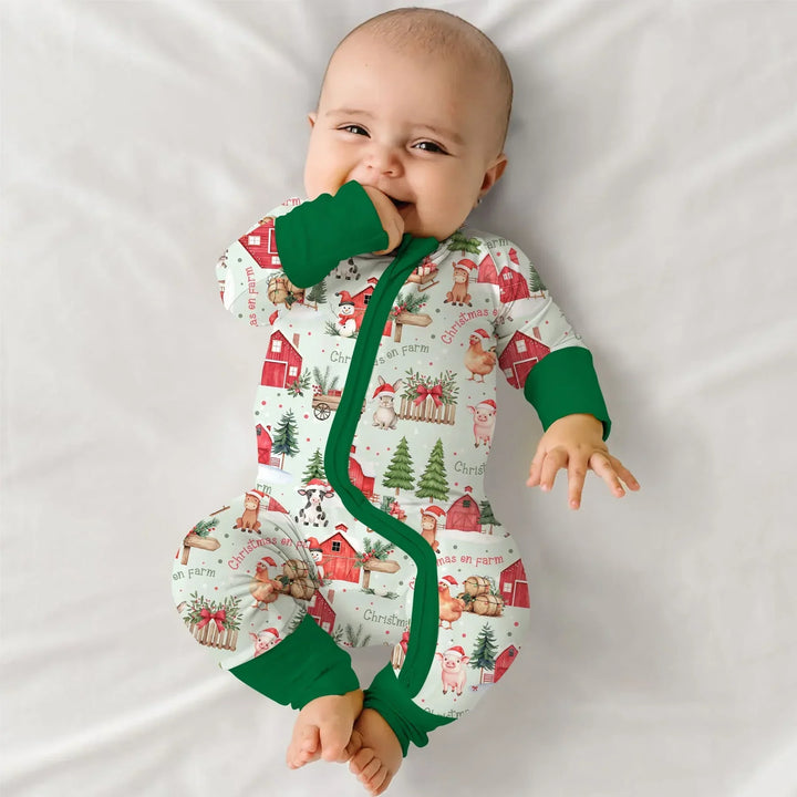 Christmas on Farm Bamboo Convertible Zippy