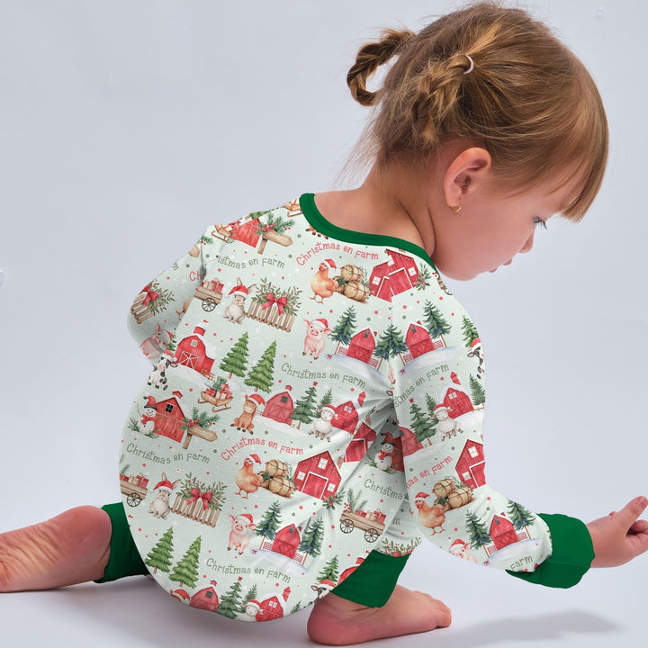 Christmas on Farm Bamboo Convertible Zippy