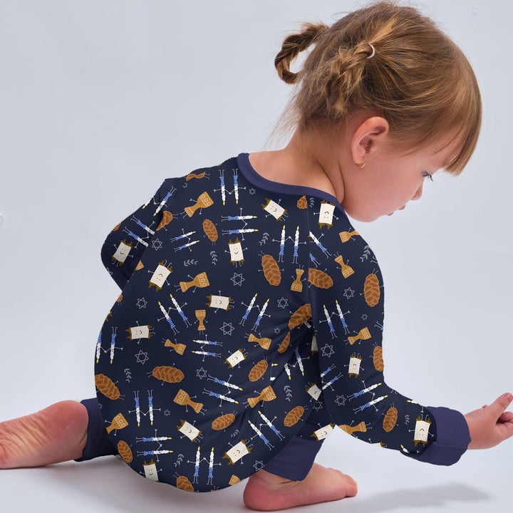 Shabbat Shalom Family Matching Bamboo Convertible Zippy