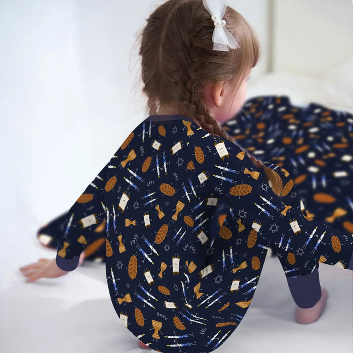 Shabbat Shalom Family Matching Bamboo Convertible Zippy