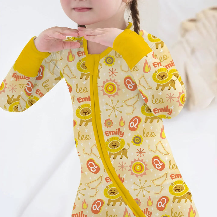 Custom Name Zodiac Leo Bamboo Convertible Zippy