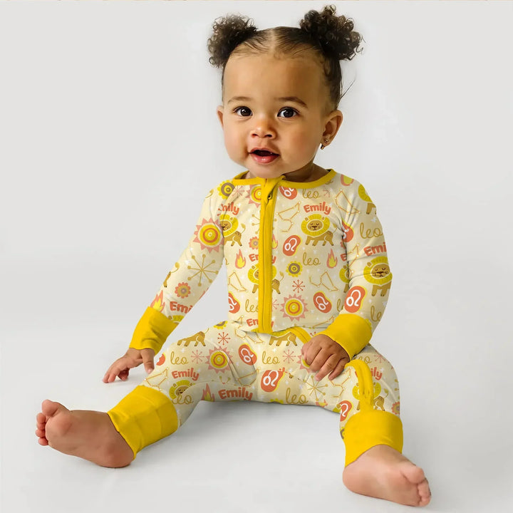 Custom Name Zodiac Leo Bamboo Convertible Zippy