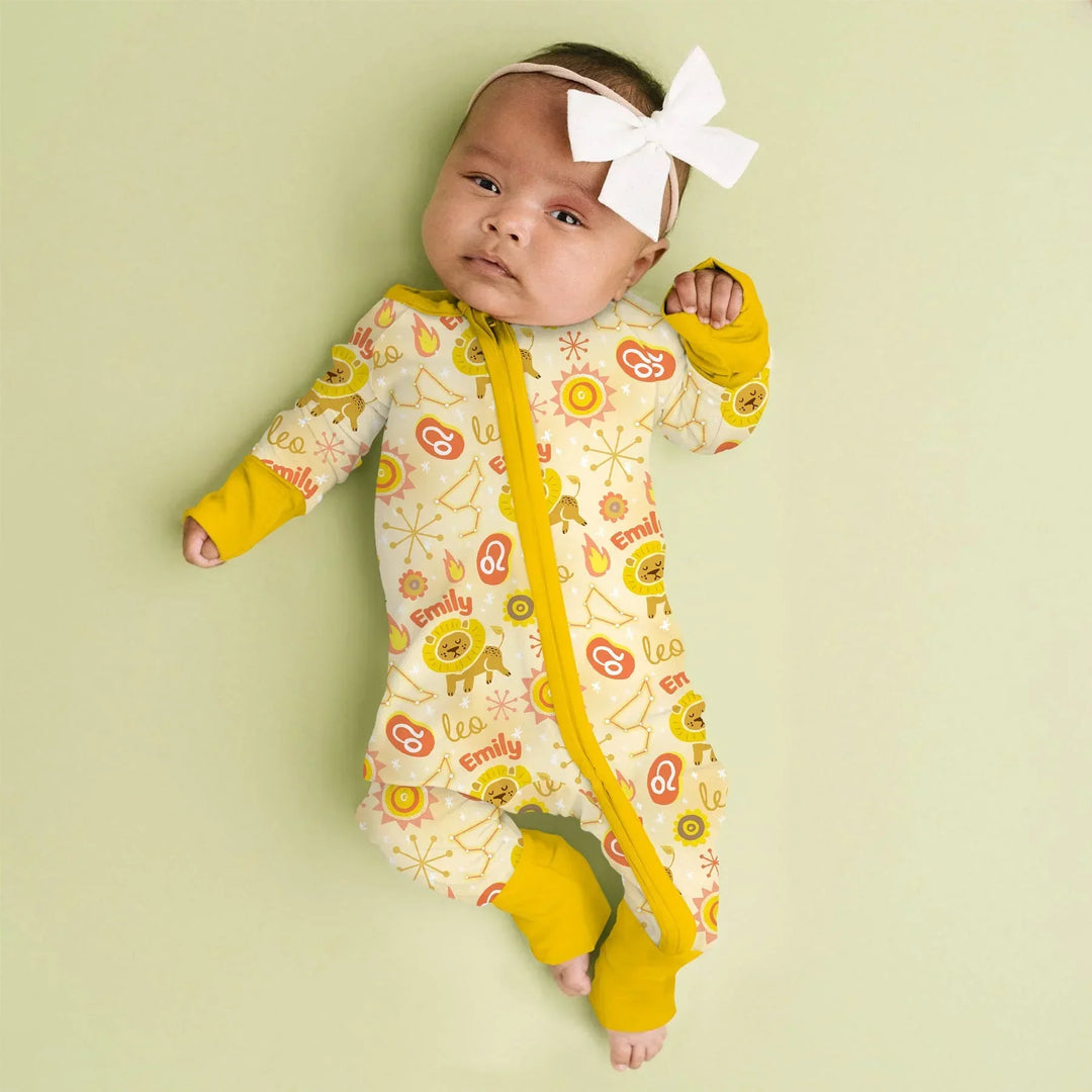 Custom Name Zodiac Leo Bamboo Convertible Zippy