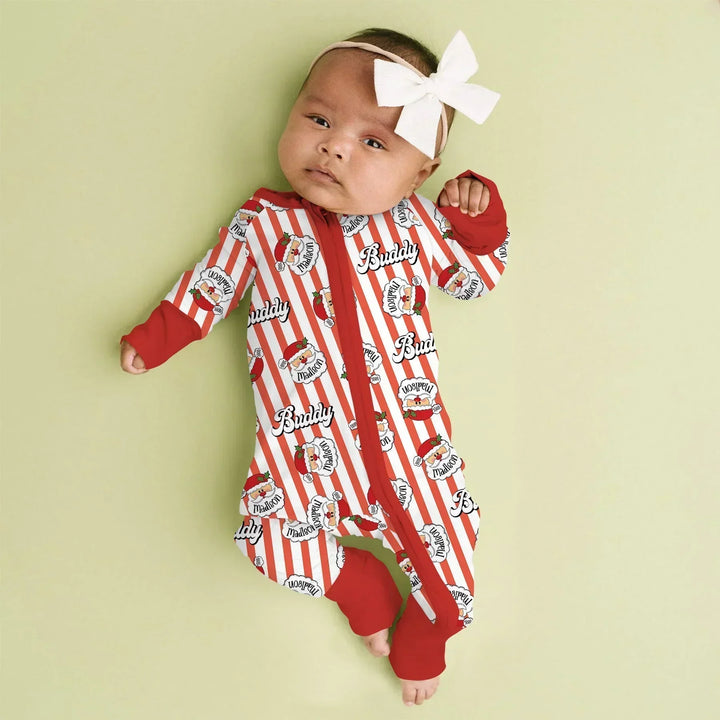 Christmas Santa Claus Custom Name Buddy Bamboo Convertible Zippy