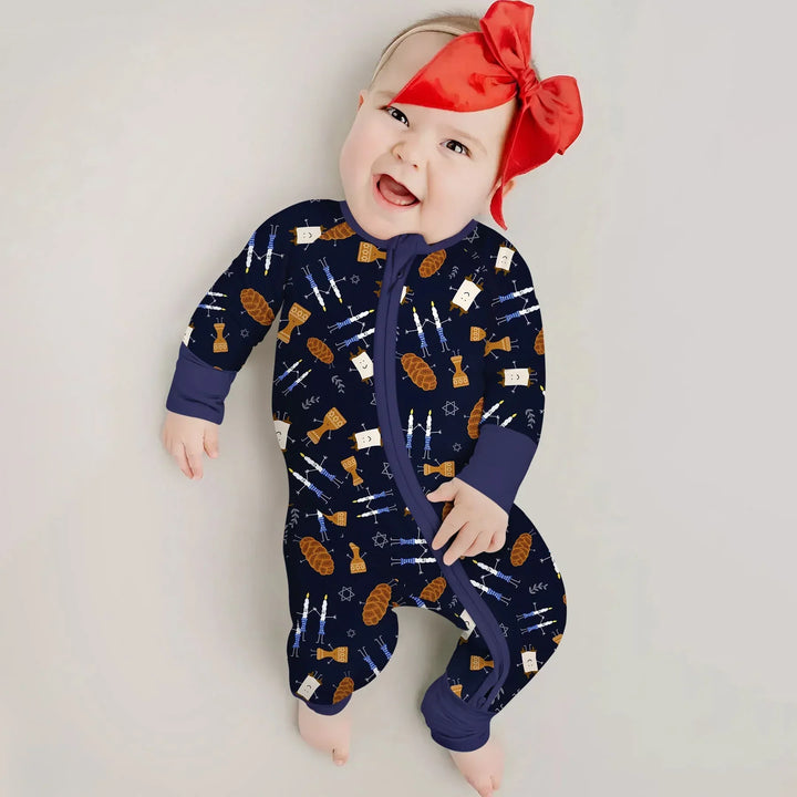 Shabbat Shalom Family Matching Bamboo Convertible Zippy