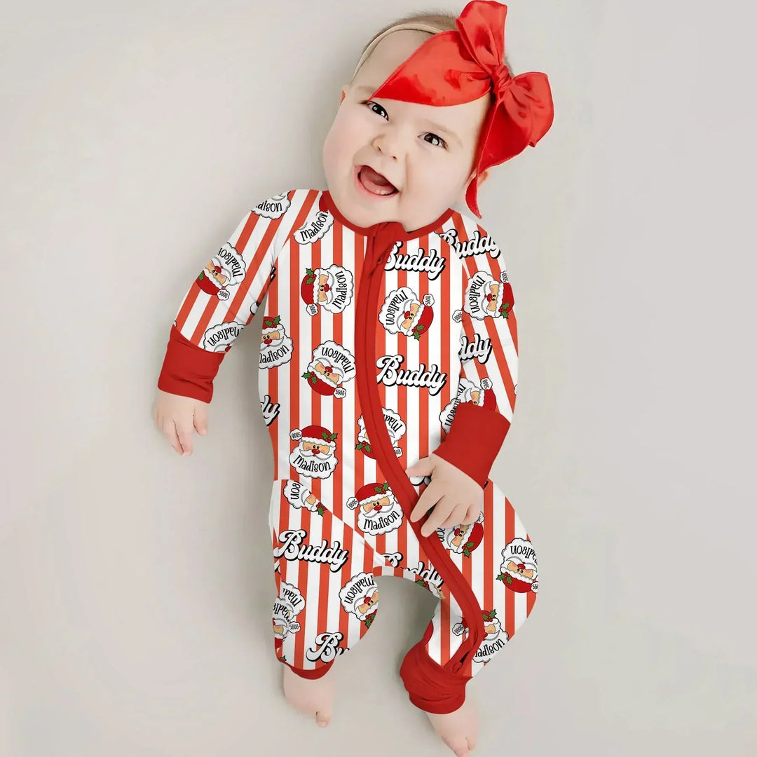 Christmas Santa Claus Custom Name Buddy Bamboo Convertible Zippy