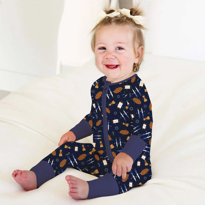Shabbat Shalom Family Matching Bamboo Convertible Zippy