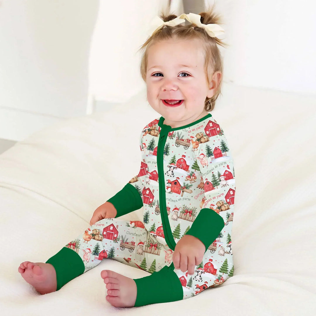 Christmas on Farm Bamboo Convertible Zippy