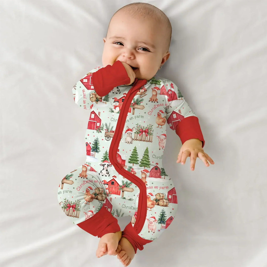 Christmas on Farm Bamboo Convertible Zippy