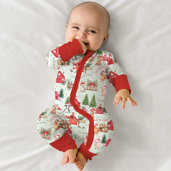 Christmas on Farm Bamboo Convertible Zippy