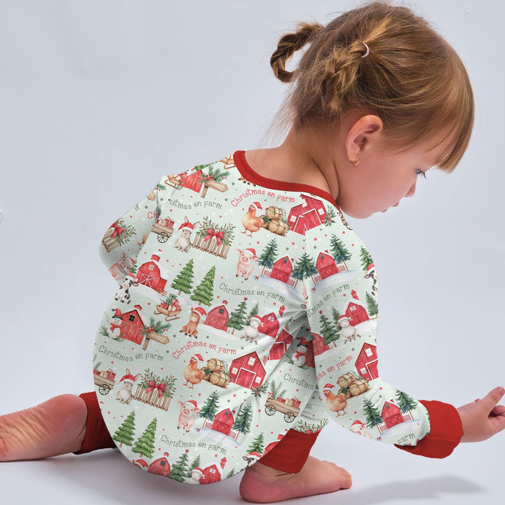 Christmas on Farm Bamboo Convertible Zippy