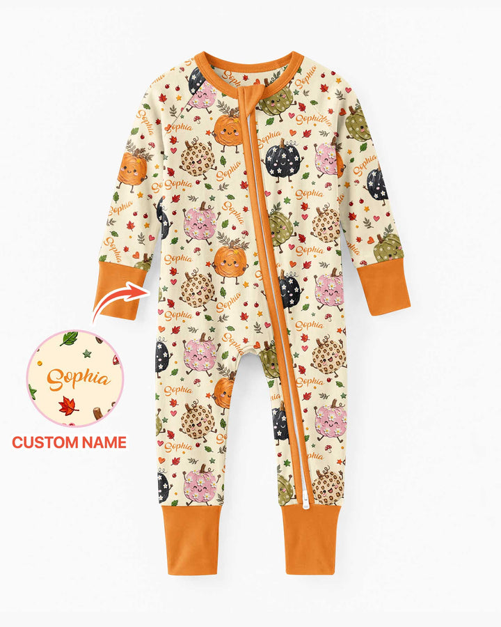 Boho Pumpkin Doodle Bamboo Convertible Zippy