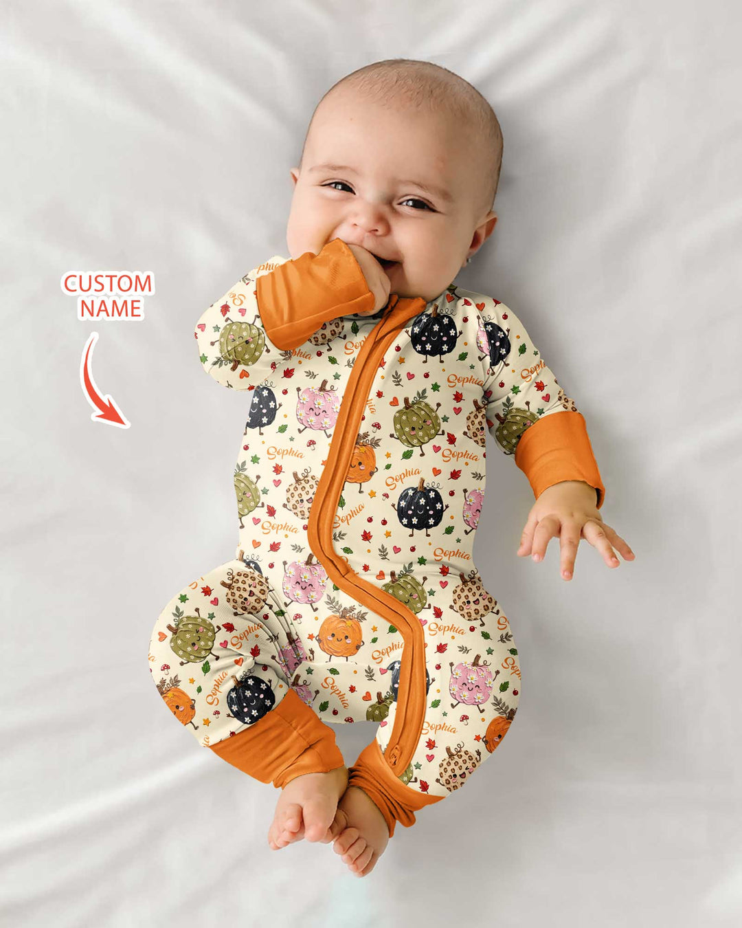 Boho Pumpkin Doodle Bamboo Convertible Zippy
