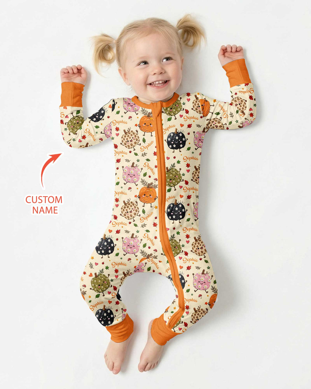 Boho Pumpkin Doodle Bamboo Convertible Zippy