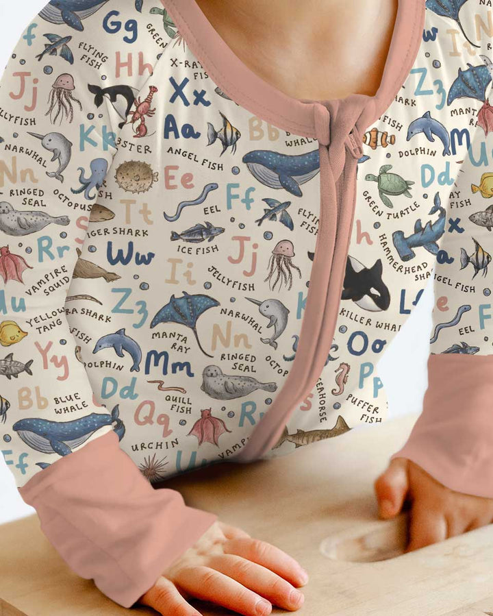 Ocean Animal Alphabet Bamboo Convertible Zippy