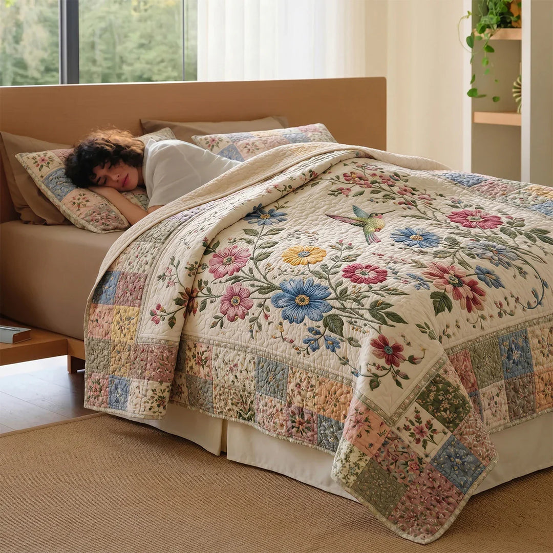 Garden Harmony Bamboo Quilt Bedding Set
