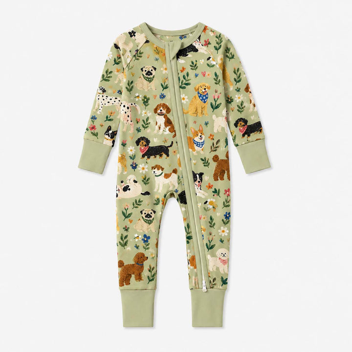 Garden Dogs and Flowers Bamboo Convertible Zippy