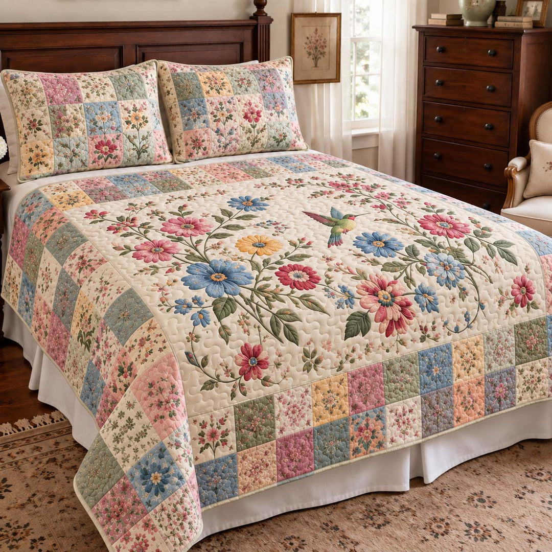 Garden Harmony Bamboo Quilt Bedding Set