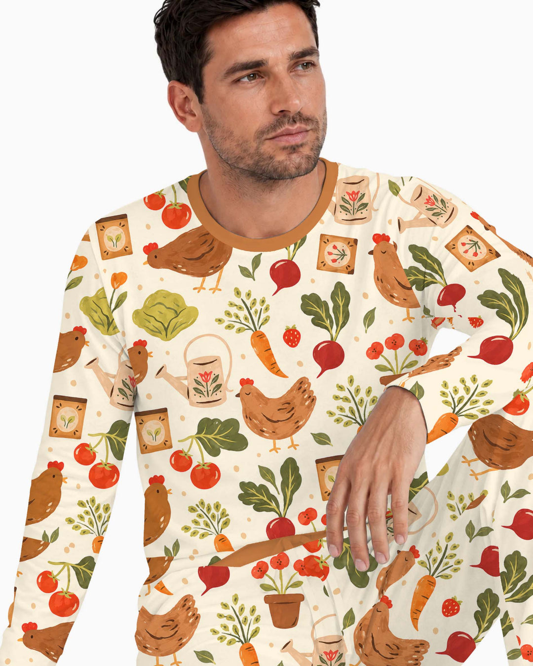 Garden Hen Harvest Bamboo Men's Pajama Set