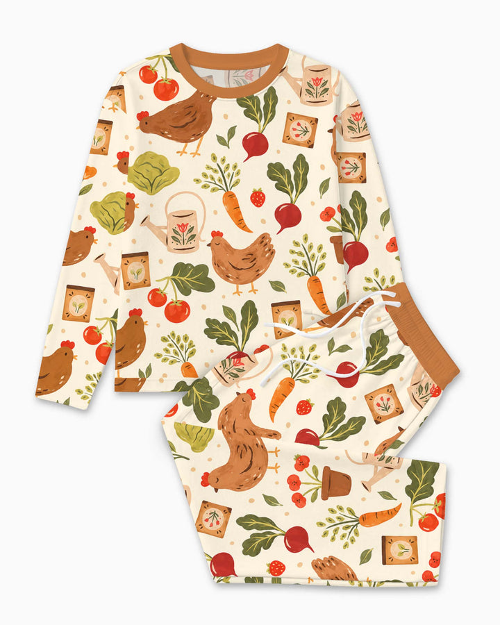 Garden Hen Harvest Bamboo Men's Pajama Set