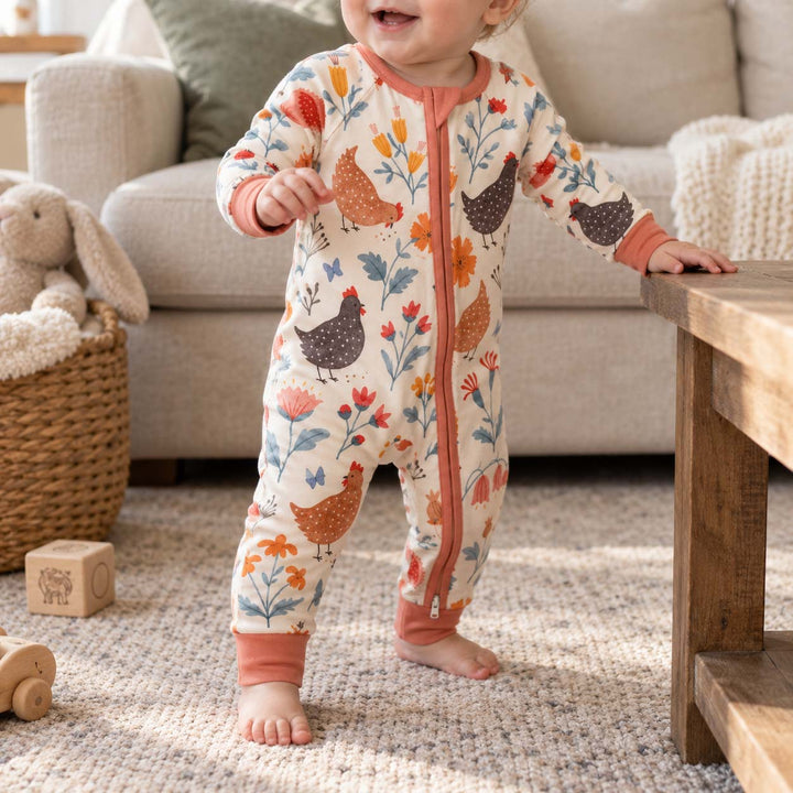 Garden Hen Meadow Bamboo Convertible Zippy