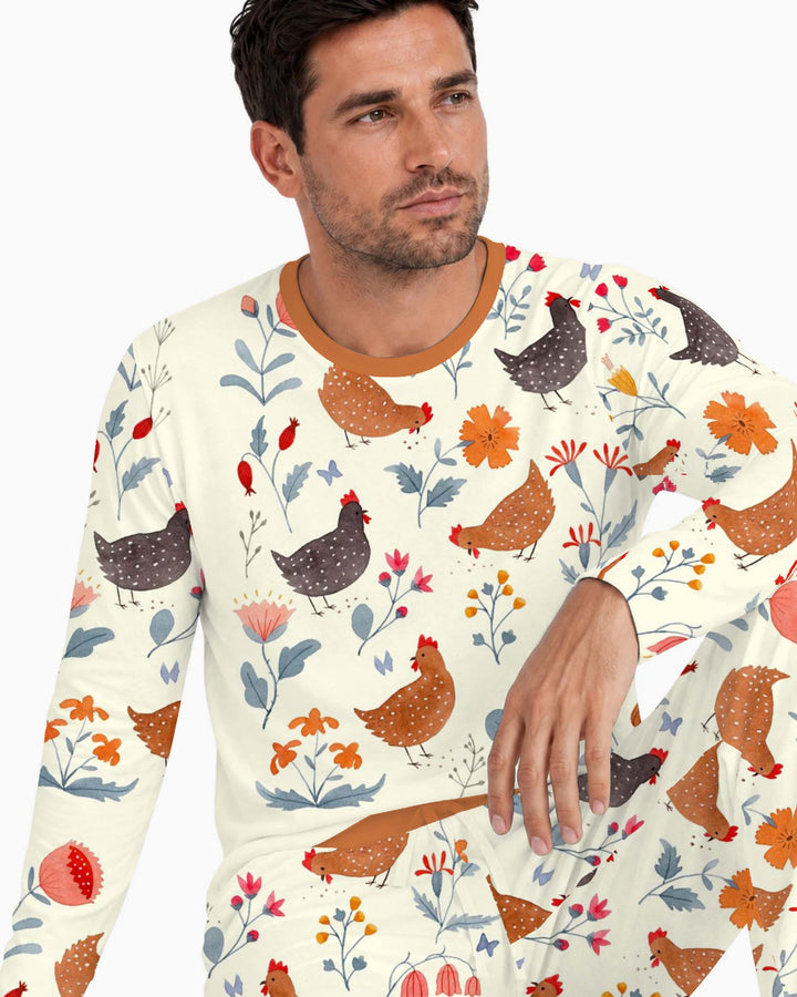 Garden Hen Meadow Bamboo Men's Pajama Set