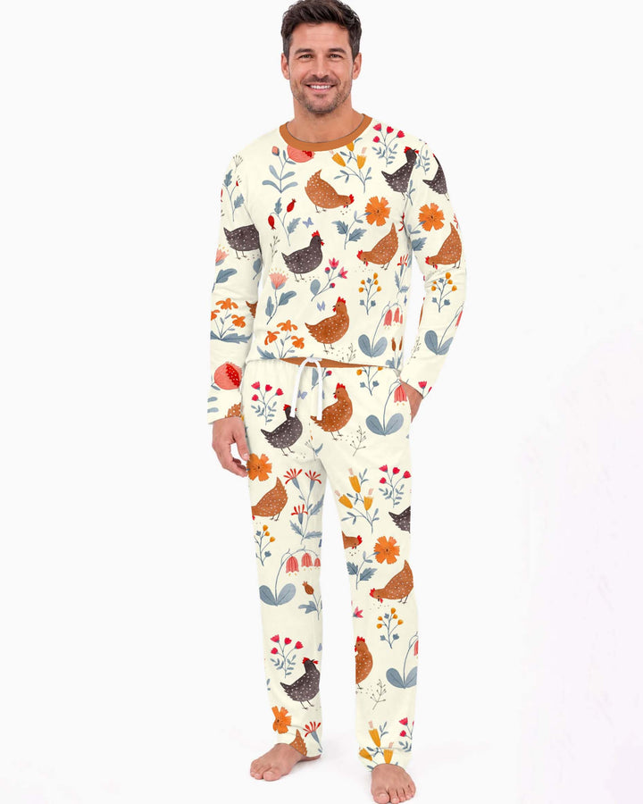 Garden Hen Meadow Bamboo Men's Pajama Set