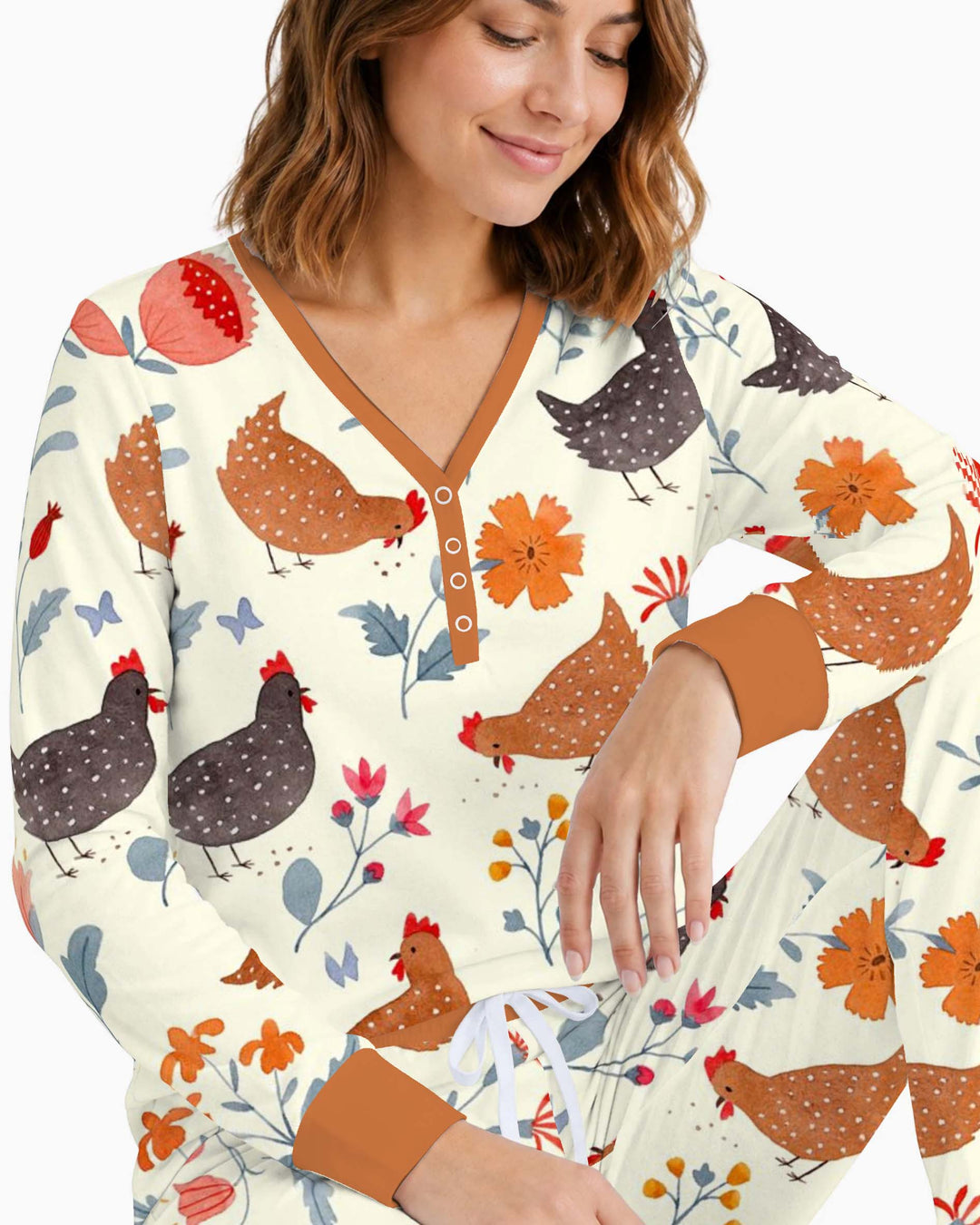 Garden Hen Meadow Bamboo Women Pajama Set