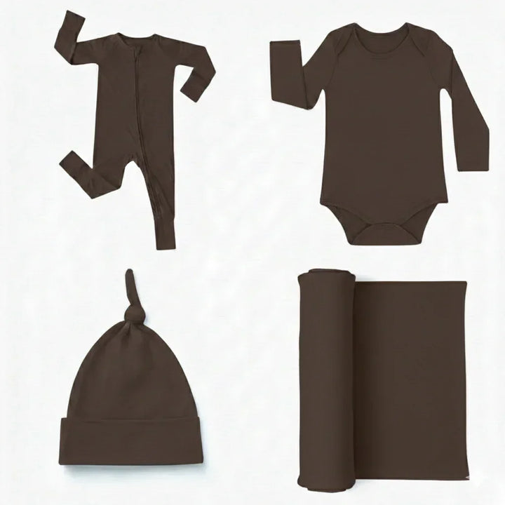 Welcome to our World Set ( 1 Long Zippy+ 1 Bodysuit+ 1 Swaddle Blanket+ 1 Knotted hat)